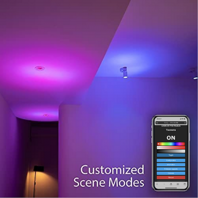 chytrá (clever či smart) LED žárovka RGB s paticí GU10, WiFi, software TASMOTA - lze nastavit libovolný  barevný tón i intenzitu