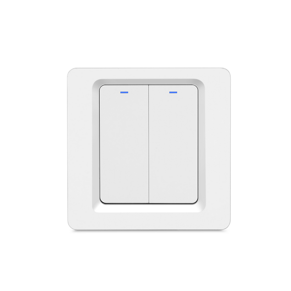 Push-button switch with WiFi interface and TASMOTA software, 2 buttons,  requires wire N.