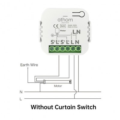 Curtain modul - ovladač stínění, schéma zapojení