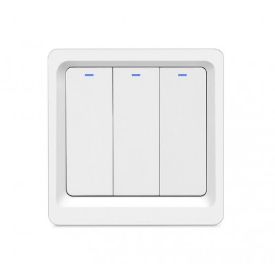 vypínač tlačítkový (mechanický) s rozhraním WiFi a softwarem TASMOTA, 3 tlačítka, vyžaduje vodič N