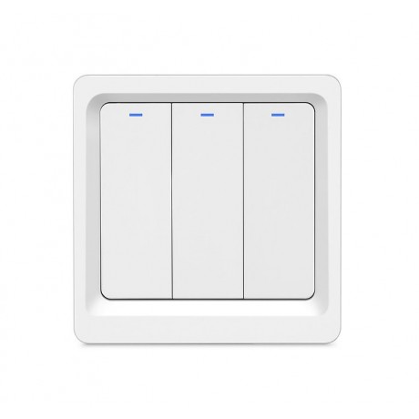 vypínač tlačítkový (mechanický) s rozhraním WiFi a softwarem TASMOTA, 3 tlačítka, vyžaduje vodič N