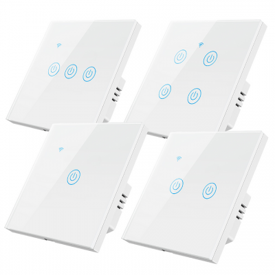 Touch switch with WiFi interface and TASMOTA software, 4 buttons - variants
