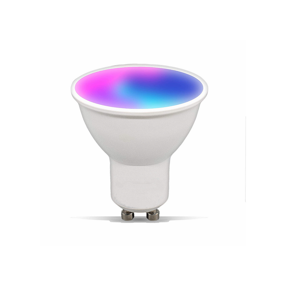 Smart (clever) RGB LED bulb with GU10, 4.5W power, WiFi, TASMOTA software, ESP8285 chip.